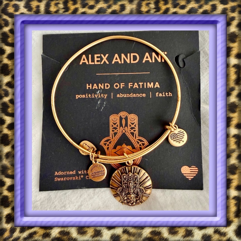 👑✅PRICE FIRM✅ Alex and Ani Hand of Fatima Gold Charm Bracelet Bangle